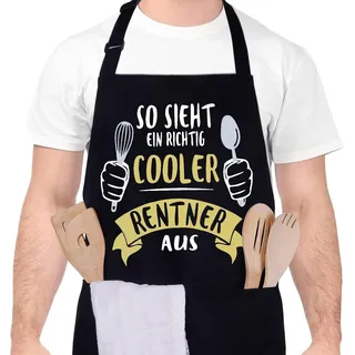 Lustige Grillschürze für Rentner - Geschenkidee zum Vatertag, Geburtstag, Weihnachten