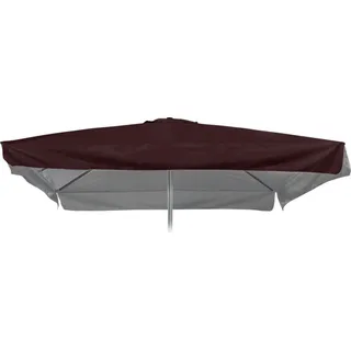 Ersatzschirm für Gartenschirm Sonnenschirm 3x3 Quadratisch Marte Brown mit Volant - Braun