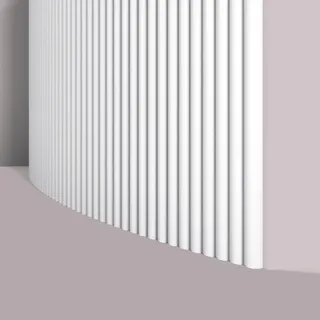 NMC Wandpaneel Akustikpaneel Weiß 2 St. 200 x 1,45 x 30 cm