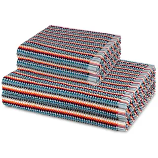 Möve Bliss 4er Set – 2X Handtuch, 2X Duschtuch – Extra weich, hautfreundlich, Perlstruktur mit Massageeffekt, Moderner breiter Saum, 100% Baumwolle – Strapazierfähig und pflegeleicht (Mehrfarbig)