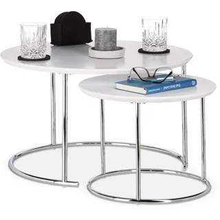 Relaxdays Beistelltisch 2er Set Satztisch (10022595)