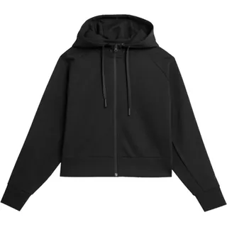 4F Damen Oversize Hoodie Schwarz XS - Schwarz