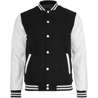 URBAN CLASSICS Old School College Jacke Black / White S