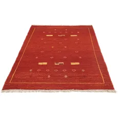morgenland Wollteppich »Gabbeh Teppich handgeknüpft rot«, rechteckig, handgeknüpft, rot