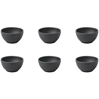 Dipschale VILLEROY & BOCH "Dipschälchen Manufacture Rock Ø 7,7 cm 6er Set schwarz", schwarz, L:7,7cm, Schüsseln, Dipschale