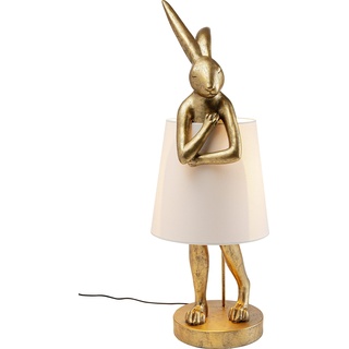 Kare Design Tischlampe Animal Rabbit Gold/Weiß 88cm