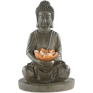 Lunartec Solar Figuren: Solar-LED Deko Lampe Buddha für Garten & Terrasse, 28 cm (Buddha Figur, Lampe Outdoor, groß)