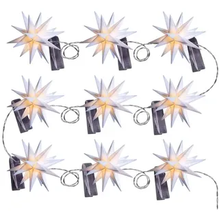 DecoTrend LED-Lichterkette Baby Sternenkette 4 m Weiß
