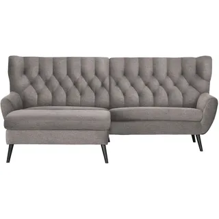 Stylife Ecksofa , Taupe , Textil , Buche , vollmassiv , Uni , Ottomane links, L-Form , 237x165 cm , Typenauswahl, Stoffauswahl, seitenverkehrt erhältlich, Rücken echt, Armteil links, Armteil rechts , Wohnzimmer, Sofas & Couches, Wohnlandschaften, Ecksofas