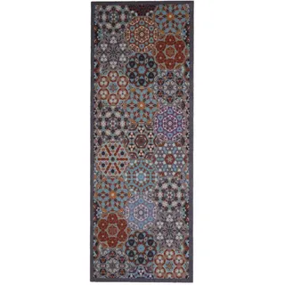 Esposa Läufer , Multicolor , Textil , geometrisch , rechteckig , 55x150 cm , Reach, DIN EN ISO 14001, DIN EN ISO 9001 , für Fußbodenheizung geeignet, rutschfest, schmutzabweisend, waschbar, pflegeleicht, strapazierfähig, leicht zusammenrollbar , Teppiche und Böden, Teppiche, Teppichläufer, Läufer