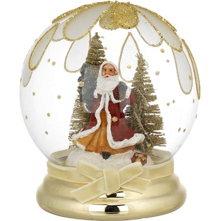 Kugel Weihnachten Geschenk aus Silber PVD Gold Glas Geblasen Weihnachtsmann