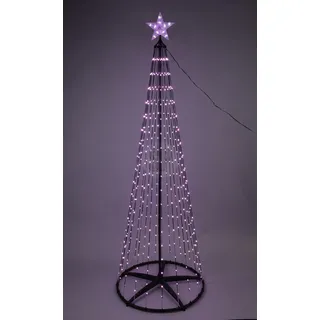 Koopman Weihnachtsbaum 210cm, 370 LED, schwarz, AX5380210 - Bunt