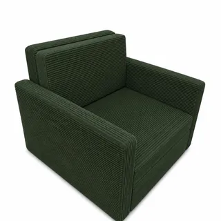 Sessel BETO - Schlafsessel Klappsessel mit Schlaffunktion – Cord Grün - Grün