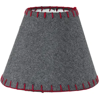 EGLO Lampenschirm, Schirm für Tischlampen aus Textil in grau, rot