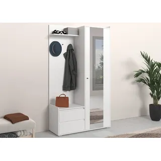 OTTO home Kosmo Garderobenschrank 110 x 38 x 188 cm weiß