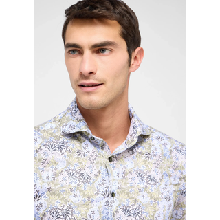 Langarmhemd ETERNA "SLIM FIT", Herren, Gr. 39, Normalgrößen, grün, Twill, 100% Baumwolle, schmal, Manschette, Hemden Langarmhemd, EASY IRON (bügelleicht)