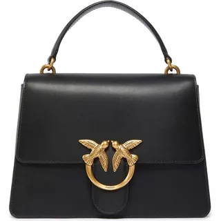 PINKO Handtasche Umhängetasche Love One Top Handle Classic Light Black - Antique Gold schwarz - Schwarz