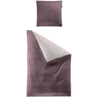IRISETTE Bettwäsche Wave 135 x 200 cm Satin Mauve