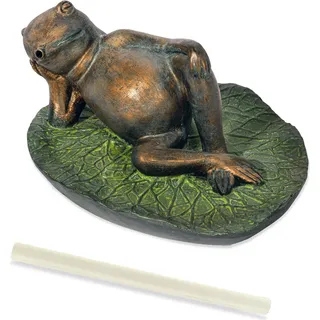 esotec Wasserspeier FROSCH auf SEEBLATT Einzelfigur Teichfigur 100744