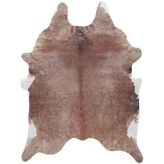 Novel Fellteppich , Braun, Weiß , Textil , Lederoptik , Tierform , 150x200 cm , Oeko-Tex® Standard 100 , für Fußbodenheizung geeignet, schmutzabweisend, für Hausstauballergiker geeignet, lichtunempfindlich, antistatisch, waschbar, pflegeleicht, strapazierfähig, leicht zusammenrollbar , Teppiche und Böden, Teppiche, Schaffelle & Kuhfelle