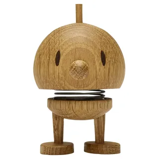 Hoptimist Bumble, Holzdeko, Wackelfigur & Glücksbringer aus Holz, Deko Skandinavisch, Deko Wohnzimmer, Büro & Schreibtisch, Tolle Kleine Geschenke, 4,5 x 5,8 x 7,6 cm, Small, Oak