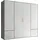Drehtürenschrank Valencia 206 x 195 x 60 cm Weiß