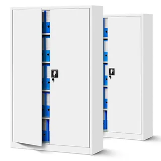 Jan Nowak C001II Aktenschrank 185 cm x 115 cm x 40 cm weiß