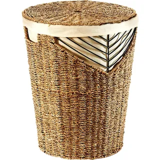 locker Wäschekorb »NATUR«, (1 St.), Wäschesammler aus Seegras, Höhe ca. 50 cm, beige