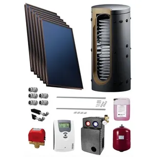 Solaranlage Solarpaket Solar 13,92 m2 mit Hygienespeicher 1000 L + 2 WT Solar