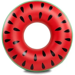 Schwimmreifen für Erwachsene, Schwimmring Wassermelone Aufblasbarer Schwimmring 120cm, Sommer Wasser Spielzeuge Schwimm Pool Ring (Wassermelone)