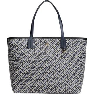 Tommy Hilfiger Damen Tote Bag Tasche Icon Jacquard mit Monogramm-Print, Mehrfarbig (Blue Mono), Einheitsgröße