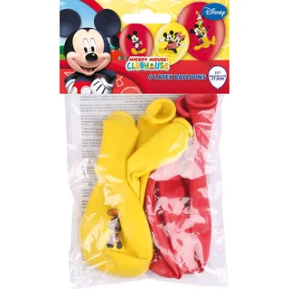 Amscan 999240 - Latexballons Micky Maus, 6 Stück, Luftballons
