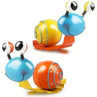 2 Stück Metall Schnecke Gartendekoration, Bunte Metall Schnecken Skulpturen, Gartenfiguren Statue, Wand Skulpturen, Dekoration Für Garten, Hof, Rasen, Zaun, Balkon, Terrasse