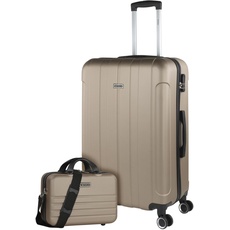 ITACA - Gepäck-Sets, Reisekoffer, Reisekoffer Set, Kofferset, Hartschalenkoffer, Trolley-Set, Luggage - Große Auswahl an Koffer & Trolleys für jede Reise! 771170B, Champagner