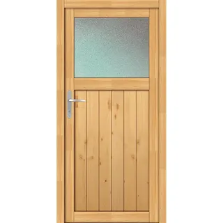 Holz-Nebeneingangstür NET 501 Fichte Natur 98 cm x 200 cm Anschlag Links