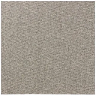 benuta Outdoorteppich Iowa Hellgrau 300x300 cm , Kunststoff , Quadratisch , 300x300 cm , wasserabweisend , Teppiche und Böden, Teppiche, Outdoorteppiche