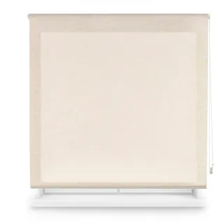 Blindecor Lichtdurchlässiges Rollo nach Maß, einfarbig, 90 x 200 cm (Breite x Höhe), Stoffgröße 87 x 195 cm, lichtdurchlässiges Rollo für Fenster