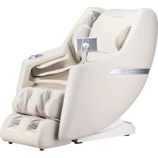HOME DELUXE Massagesessel CORVIA mit Premium Webstoffpolsterung - Beige I Massage mit Wärmefunktion, Sessel, Zero-Gravity-Funktion, Rückenmassage, Nackenmassage, Fußmassage, Entspannung, Hockwertige Materialien und Stoffe, Langlebig, Stilvoll - Beige