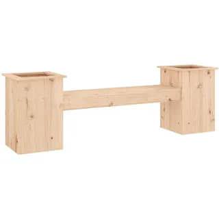vidaXL Gartenbank mit Pflanzkübeln 184,5x39,5x56,5cm Massivholz Kiefer - Braun
