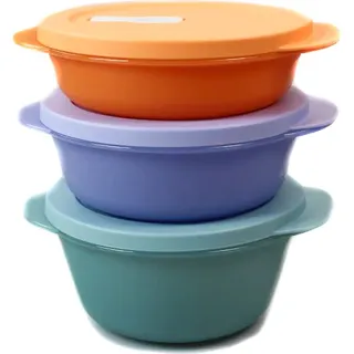 TUPPERWARE Mikrowelle CrystalWave pastell 775ml rot+560ml blau+390ml Türkis