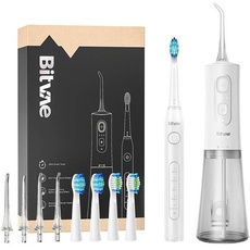 Bitvae Elektrische Zahnbürste Sonic toothbrush with tips set and water flosser D2+C2 (white)