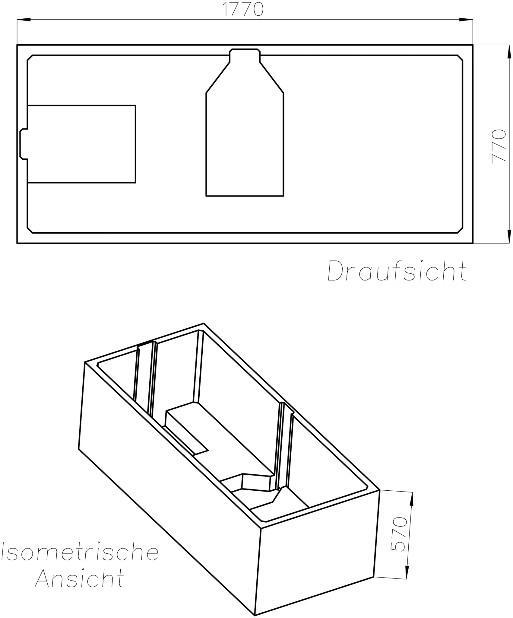 Bild von Duo Wanne-Set 180 cm x 80 cm weiß