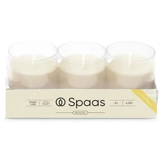Spaas 3 Citronella Duftende Nachfüllungen, 24 Stunden - schmutziges Weiß - Ginger Love