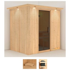 Bild Sauna »Bedine«, (Set), ohne Ofen beige