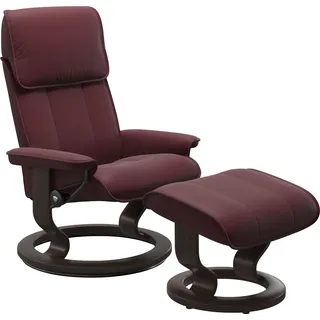 Stressless Relaxsessel Admiral Leder 78 x 98 x 73 cm rot mit Kopfteil