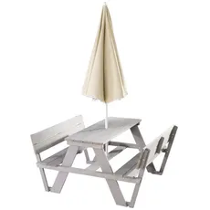Bild von Picknick for 4 Kindersitzgruppe mit Lehne inkl. Schirm grau