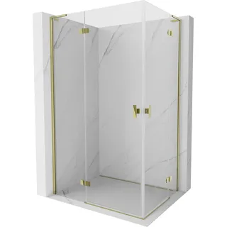 Mexen Mist-H L Duo Duschkabine schwenkbar 115 x 85 cm, transparent, gold - 8A5L-115L-085P-50-00 - Gold