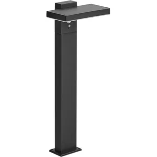 Beliani Solar LED Pollerleuchte POPLAR mit Bewegungsmelder Schwarz