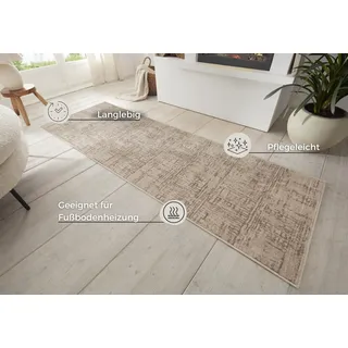 HANSE HOME Sole Kurzflorteppich 80 x 200 cm Beige/Braun