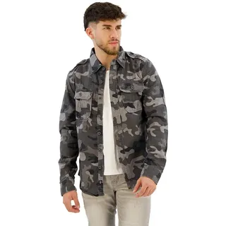 Brandit Vintage Langarmhemd - Grey Camo - 3XL